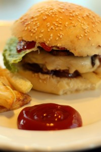 Homemade hamburger bun