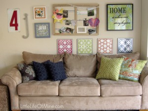 Family room gallery wall