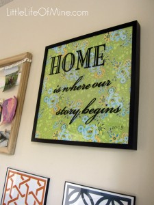 Framed phrase decal