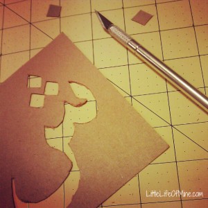handcut arabic alphabet stencil