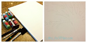 thumbprint tree supplies and outline