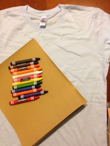 sandpaper crayon transfer supplies