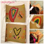 crayon and sandpaper transfer