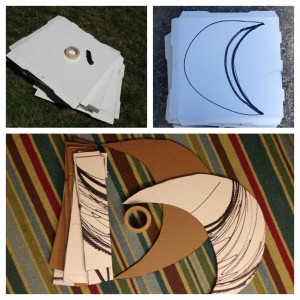 diy crescent moon pinata