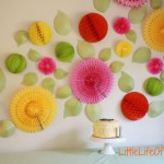 tissue fan flower wall