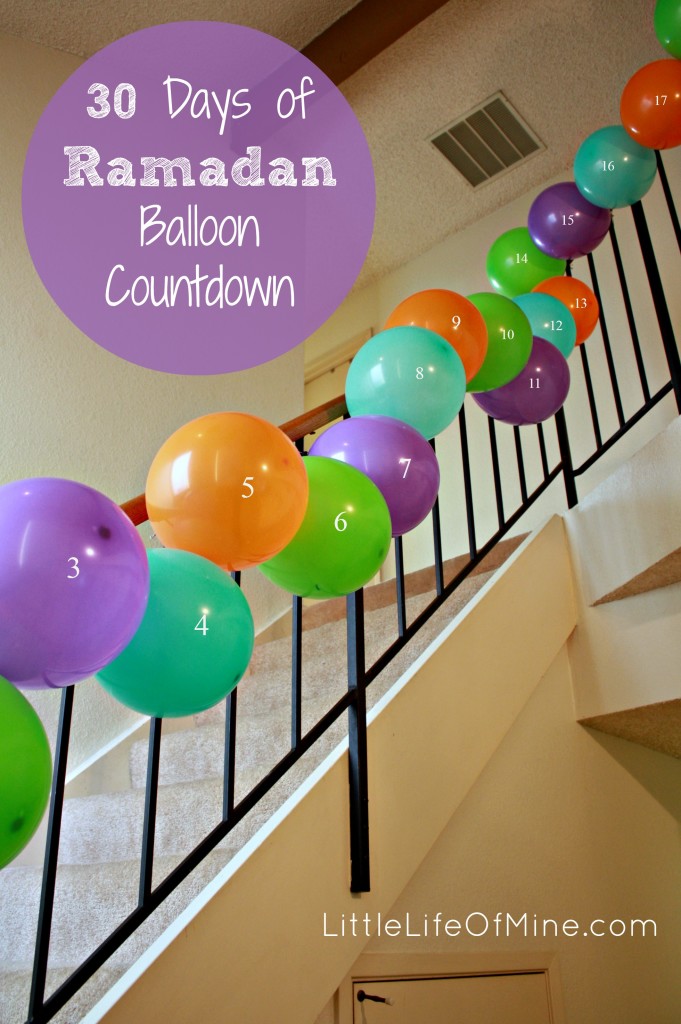 30 Days of Ramadan Balloon Countdown