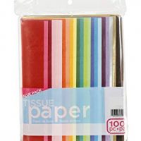 Darice 100-Piece Premium Quality Tissue Gift Wrapping Paper Crafts, Packing and More, 20 x 26 inches (100 Sheets), Assorted Colors